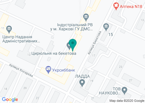 Цирюльня на Бекетова, парикмахерская на карте