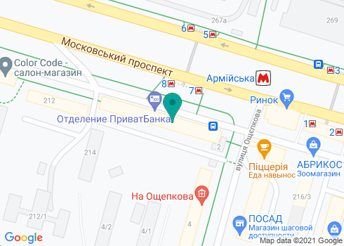 Перша приватна поліклініка, филиал №1 Армейская на карте