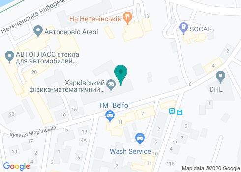 Харьковский физико-математический лицей № 27 на карте Харьковский физико-математический лицей № 27 на карте