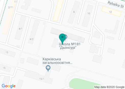Специализированная школа I-III ступеней № 181 «Денсури» на карте Специализированная школа I-III ступеней № 181 «Денсури» на карте