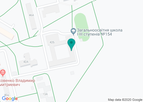 Общеобразовательная школа I-III ступеней № 154 на карте Общеобразовательная школа I-III ступеней № 154 на карте