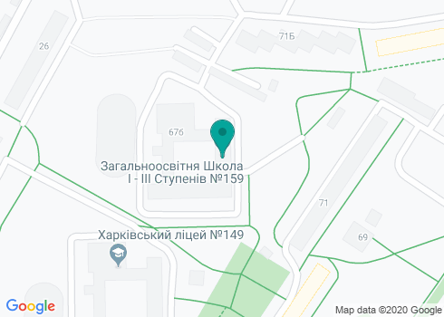 Общеобразовательная школа І-ІІІ ступеней № 159 на карте Общеобразовательная школа І-ІІІ ступеней № 159 на карте
