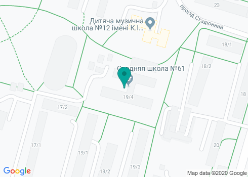 Общеобразовательная школа I - III ступеней № 61 на карте Общеобразовательная школа I - III ступеней № 61 на карте