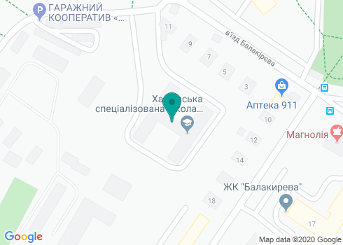 Специализированная школа І-ІІІ ступеней № 29 на карте Специализированная школа І-ІІІ ступеней № 29 на карте