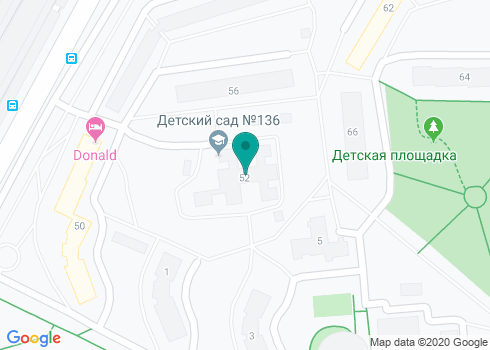 Детский сад № 136 (ясли-сад) на карте Детский сад № 136 (ясли-сад) на карте