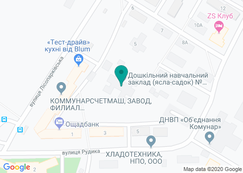 Детский сад № 74 (ясли-сад) «Веселка» комбинированного типа на карте Детский сад № 74 (ясли-сад) «Веселка» комбинированного типа на карте