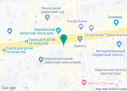 ПАО «Марфин Банк», Харьковское отделение на карте ПАО «Марфин Банк», Харьковское отделение на карте
