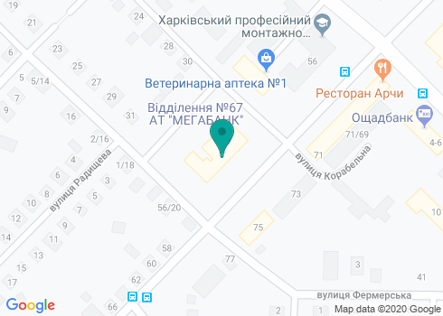 Мегабанк (Megabank), Отделение № 67 на карте Мегабанк (Megabank), Отделение № 67 на карте