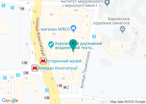 Банк «Кредит Днепр», отделение «Пушкинское» на карте Банк «Кредит Днепр», отделение «Пушкинское» на карте