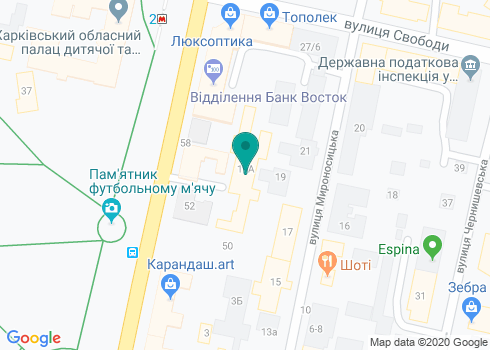 Харьковский областной кредитный союз «Слобожанский» на карте Харьковский областной кредитный союз «Слобожанский» на карте