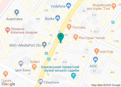 Сервисный центр «iPhone X-pert» на Сумской на карте Сервисный центр «iPhone X-pert» на Сумской на карте