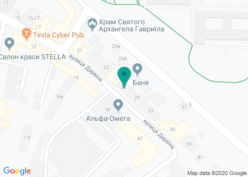 Баня на Дарвина на карте Баня на Дарвина на карте