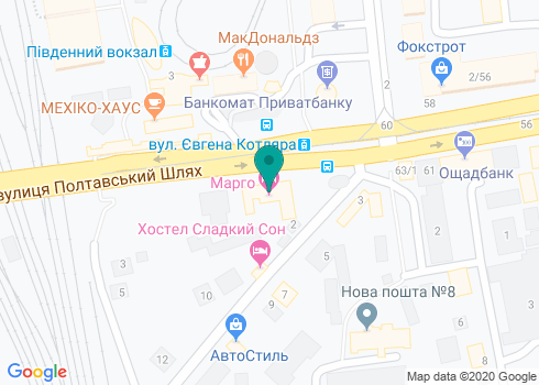 Мини-отель «Марго» возле вокзала на карте Мини-отель «Марго» возле вокзала на карте