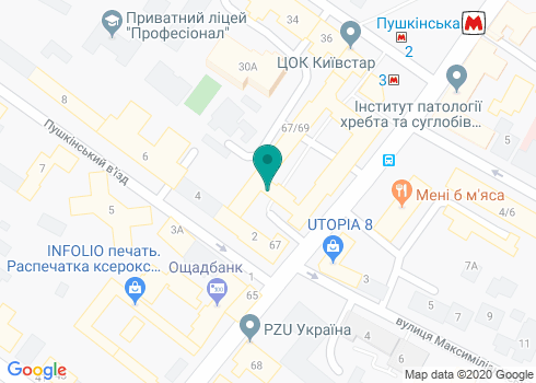 Аптека «Здоров'я» на Пушкинской на карте