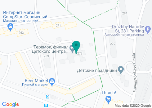 Детский центр «Сад Теремок» на карте Детский центр «Сад Теремок» на карте