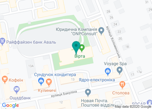 Спортивный комплекс «Вирта» на карте