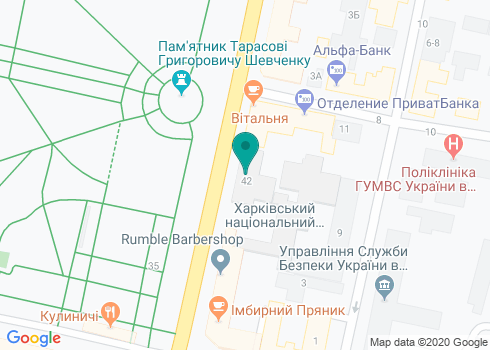 Кафе «Гостиная» на Сумской на карте Кафе «Гостиная» на Сумской на карте