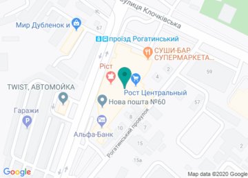 Супермаркет «РОСТ Центральный» на карте Супермаркет «РОСТ Центральный» на карте