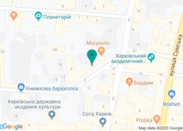 Харьковский благотворительный региональный фонд социальной защиты инвалидов-студентов и инвалидов-учеников «Гера» на карте Харьковский благотворительный региональный фонд социальной защиты инвалидов-студентов и инвалидов-учеников «Гера» на карте