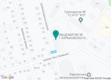 Общежитие № 1, Харьковский Государственный Университет Питания и Торговли (ХГУПТ) на карте