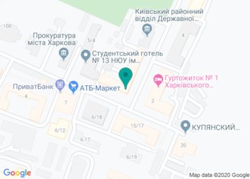 Общежитие № 13, Национальный Университет «Юридическая академия Украины им. Ярослава Мудрого» на карте Общежитие № 13, Национальный Университет «Юридическая академия Украины им. Ярослава Мудрого» на карте