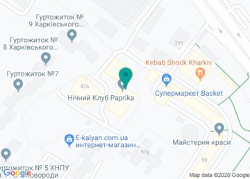 Ночной клуб «Paprika» на карте Ночной клуб «Paprika» на карте