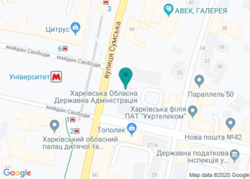 Департамент образования Харьковского горсовета на карте