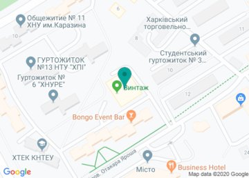 Развлекательный комплекс «Vintage» на карте Развлекательный комплекс «Vintage» на карте