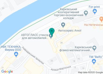 Автосервис и Автомойка «Areol» на карте Автосервис и Автомойка «Areol» на карте