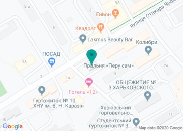 Прачечная самообслуживания на Отакара Яроша на карте Прачечная самообслуживания на Отакара Яроша на карте