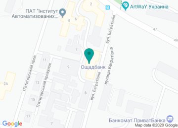 Банк «Ощадбанк», Отделение № 10020/0121 на карте