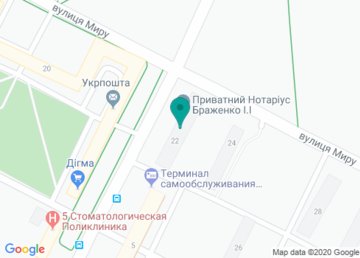 Банк «Ощадбанк», Отделение № 10020/0030 на карте