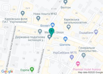 Банк «Кредит Днепр», отделение «Центральное» на карте