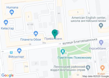 Банкомат ПриватБанк на карте