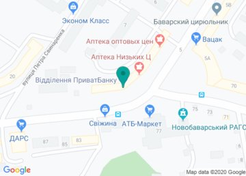 Банкомат ПриватБанк на карте