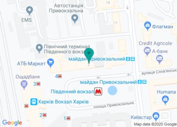 Участок курьерской доставки Харьковской дирекции УГППС «Укрпочта» на карте