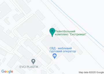 Экстремал, пейнтбольный комплекс на карте