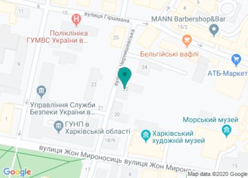 Отделение радиовещания Харьковской областной государственной телерадиокомпании на карте Отделение радиовещания Харьковской областной государственной телерадиокомпании на карте