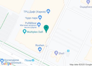 Фирменный магазин «Roshen» в Дафи на карте Фирменный магазин «Roshen» в Дафи на карте