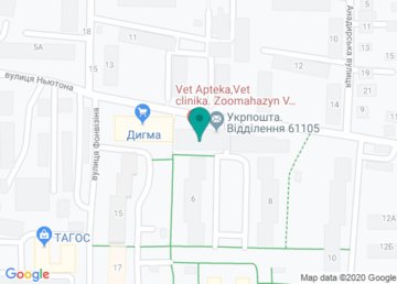 Ветеринарная клиника и ветаптека «Лапка помощи» на Ньютона на карте Ветеринарная клиника и ветаптека «Лапка помощи» на Ньютона на карте