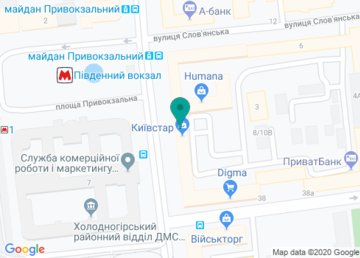 Центр обслуживания и продаж «Киевстар» на карте
