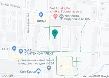 Почтовое отделение связи № 105 (Индекс 61105) на карте