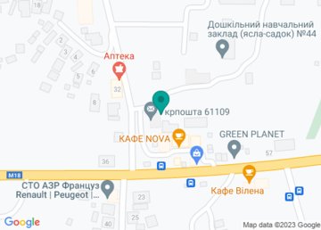 Укрпочта, отделение № 109 (Индекс 61109) на карте