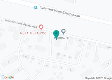 Почтовое отделение связи № 19 (Индекс 61019) на карте Почтовое отделение связи № 19 (Индекс 61019) на карте