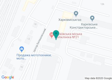 Лаборатория «Медицинский центр здоровья», пункт забора материала в поликлинике №21 на карте