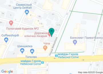 Ревматологическое отделение Харьковской клинической больницы на железнодорожном транспорте №2 на карте