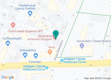 Терапевтический стационар Харьковской клинической больницы на железнодорожном транспорте №2 на карте