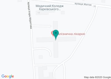 Хирургический стационар Харьковской клинической больницы на железнодорожном транспорте №2 на карте