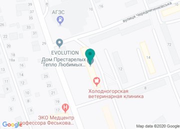 Частный дом престарелых «Тепло любимых» на карте Частный дом престарелых «Тепло любимых» на карте