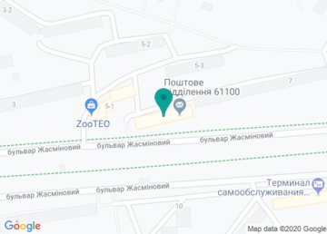 Почтовое отделение связи № 100 (Индекс 61100) на карте